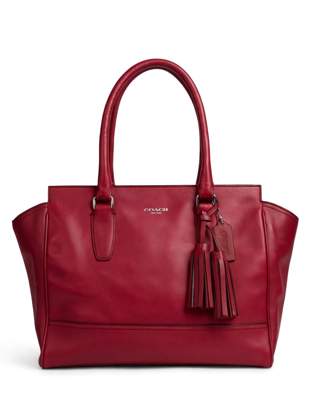 Coach Legacy Candace Carryall 19890 Dark Cherry Red Vermillion Leather Tote VGUC